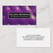 Paarse bekleding | Button binnenvulling Visitekaartje (Voorkant / Achterkant)