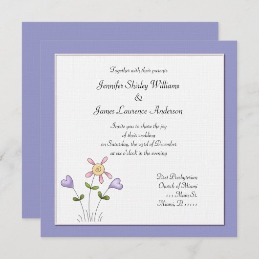 Paarse bekroning kaart (Voorkant / Achterkant)