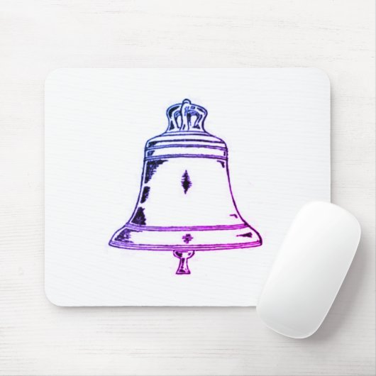 Paarse Bell Mouse Mat. Muismat (Met muis)