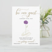 Paarse Belle & het Beest Bewaar de Datum Kaart (Staand voorkant)