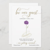 Paarse Belle & het Beest Bewaar de Datum Kaart (Voorkant / Achterkant)