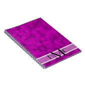 Paarse belletjes 3 Initiaal Monogram Notitieboek (Rechterzijde)