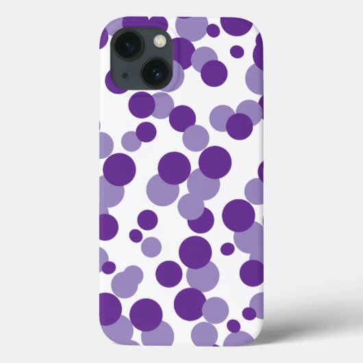 Paarse belletjes Confetti iPad-draagtas Case-Mate iPhone Case (Achterkant)