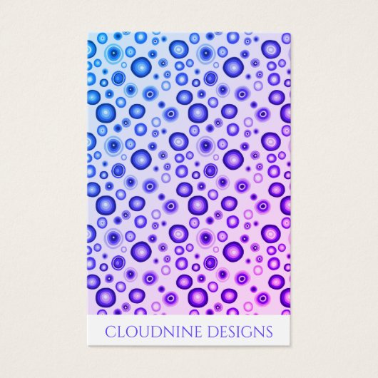 Paarse belletjes die Ketting juwelen vertonen Visitekaartje (Voorkant)