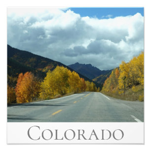 Paarse Berg Contrasten Colorado Foto Afdruk
