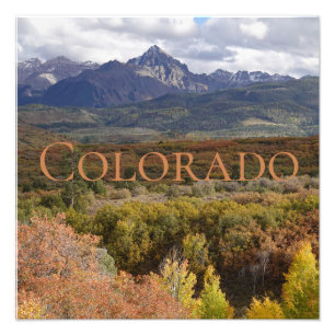 Paarse Berg Contrasten Colorado Foto Afdruk