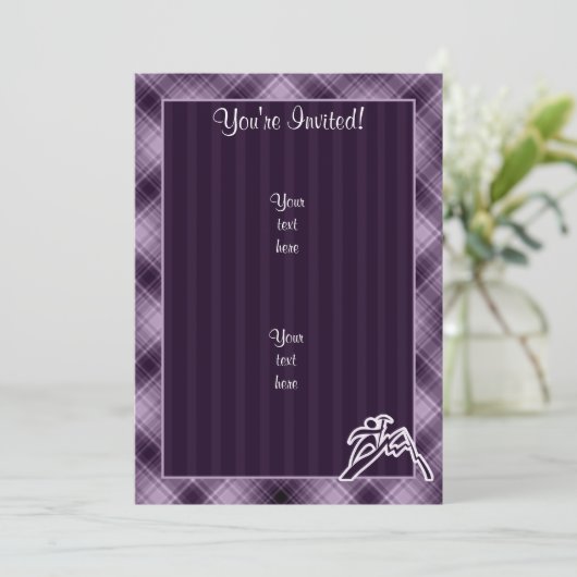 Paarse bergbeklimming kaart (Staand voorkant)