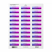 Paarse Bergen Adresetiketten Etiket (Full Sheet)