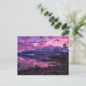 Paarse bergen briefkaart (Staand voorkant)