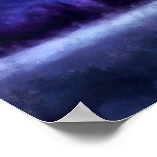 Paarse bergen in Alaska | Landschapsverf Poster (Hoek)