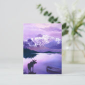 "Paarse bergen majesteit" Moose Waterverf Briefkaart (Staand voorkant)