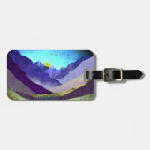 Paarse bergen Majesty Bagagelabel (Voorkant horizontaal)