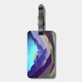 Paarse bergen Majesty Bagagelabel (Achterkant verticaal)