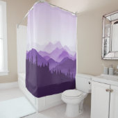 Paarse bergen Majesty Douchegordijn (In situ)