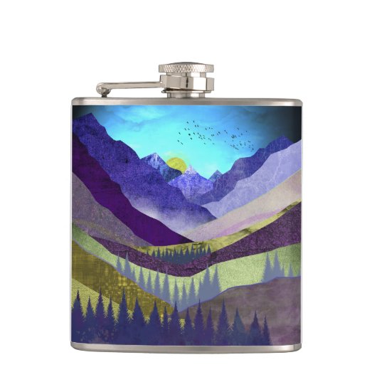 Paarse bergen Majesty Heupfles (Voorkant)