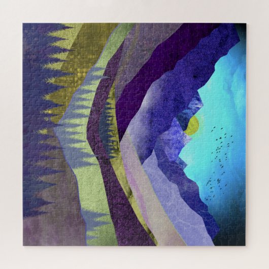 Paarse bergen Majesty Legpuzzel (Horizontaal)