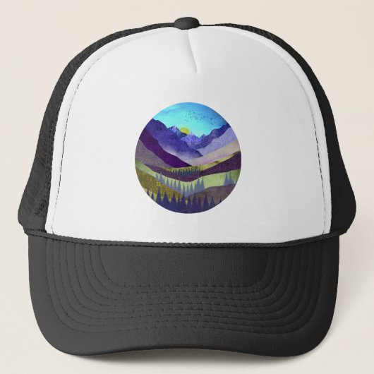 Paarse bergen Majesty Trucker Pet (Voorkant)