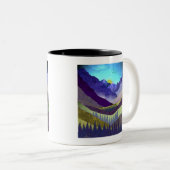 Paarse bergen Majesty Tweekleurige Koffiemok (Voorkant rechts)