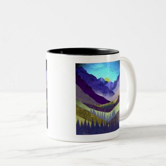 Paarse bergen Majesty Tweekleurige Koffiemok (Voorkant rechts)