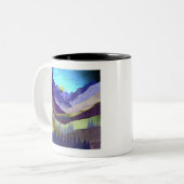 Paarse bergen Majesty Tweekleurige Koffiemok (Voorkant links)