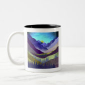 Paarse bergen Majesty Tweekleurige Koffiemok (Links)