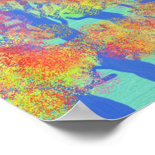 Paarse bergen poster (Hoek)