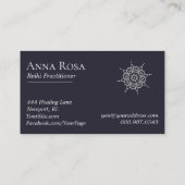 *~* Paarse bergen Roze & Lavender Sky Mandala Visitekaartje (Achterkant)