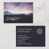 *~* Paarse bergen Roze & Lavender Sky Mandala Visitekaartje (Voorkant / Achterkant)