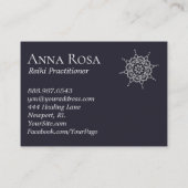 *~* Paarse bergen Roze & Lavender Sky Mandala Visitekaartje (Achterkant)