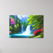 Paarse bergen, trillend landschap Canvas (Voorkant)