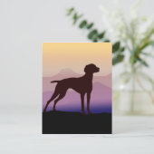 Paarse bergen Vizsla Briefkaart (Staand voorkant)
