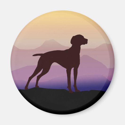 Paarse Bergen Vizsla Magneet (Voorkant)