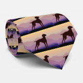 Paarse bergen Vizsla Stropdas (Opgerold)