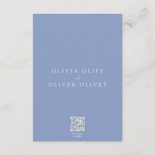 Paarse bergen Weddenschap Wishing Well QR Code Informatiekaartje (Achterkant)