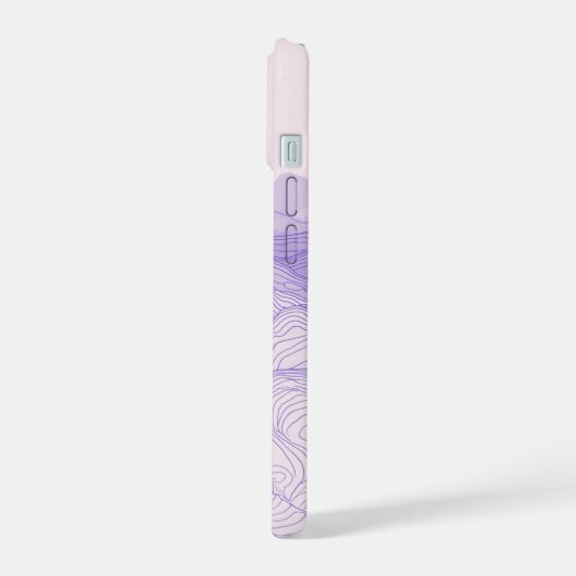 Paarse bergketen Terrain Nationaal Park Contou iPhone 15 Case (Linkerkant)