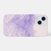 Paarse bergketen Terrain Nationaal Park Contou iPhone 15 Case (Achterkant horizontaal)
