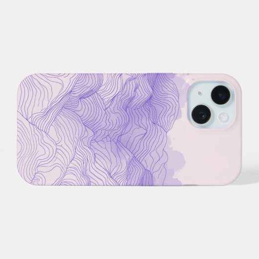 Paarse bergketen Terrain Nationaal Park Contou iPhone 15 Case (Achterkant horizontaal)