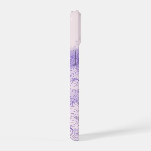 Paarse bergketen Terrain Nationaal Park Contou iPhone 15 Case (Rechterkant)