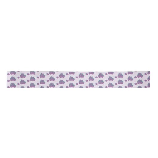 Paarse Berries Lavender Ribbon Satijnen Lint (Voorkant)