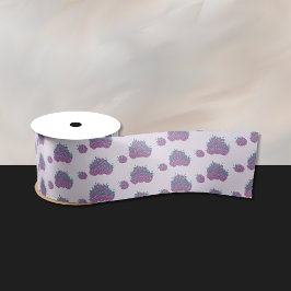 Paarse Berries Lavender Ribbon Satijnen Lint