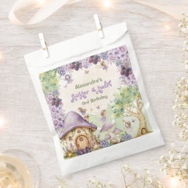 Paarse Berry Flutter & Twirl Fairy 3e verjaardag Bedankzakje