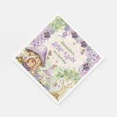 Paarse Berry Flutter & Twirl Fairy 3e verjaardag Servet (Hoek)