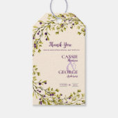 Paarse Berry Greenery Wedding Dank je wel Cadeaulabel (Voorkant)