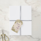 Paarse Berry Greenery Wedding Dank je wel Cadeaulabel (Met Touw)