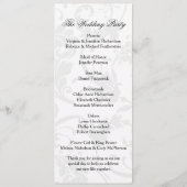 Paarse Berry Wreath Floral Damask Wedding Programmakaart (Achterkant)