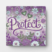  Paarse Bescherm Inspirerend Custom Floral Fotoplaat (Voorkant)