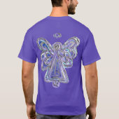 Paarse Beschermengel Douane Kerst Kunst Shirt (Achterkant)