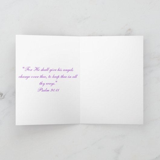 Paarse Beschermengel Kaart (Binnen)