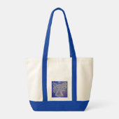 Paarse Beschermengel Kunst Custom Tote Tas (Achterkant)