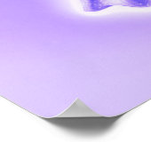 Paarse beschermengel met sprankelende vleugels poster (Hoek)